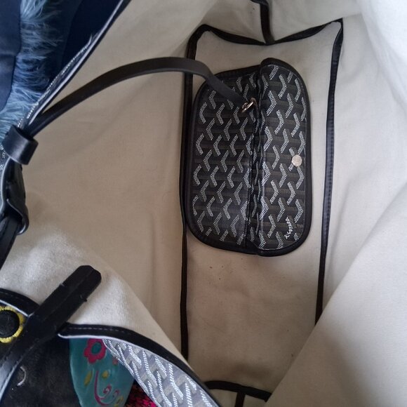 GOYARD Saint Louis GM Shoulder Tote Bag Coated Canvas Black - Picture 3 of 4